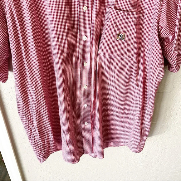 Cinch Men's Shirt XL Red White Gingham Checked Button Down Western Classic - Picture 4 of 8
